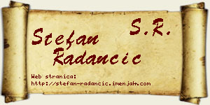 Stefan Radančić vizit kartica